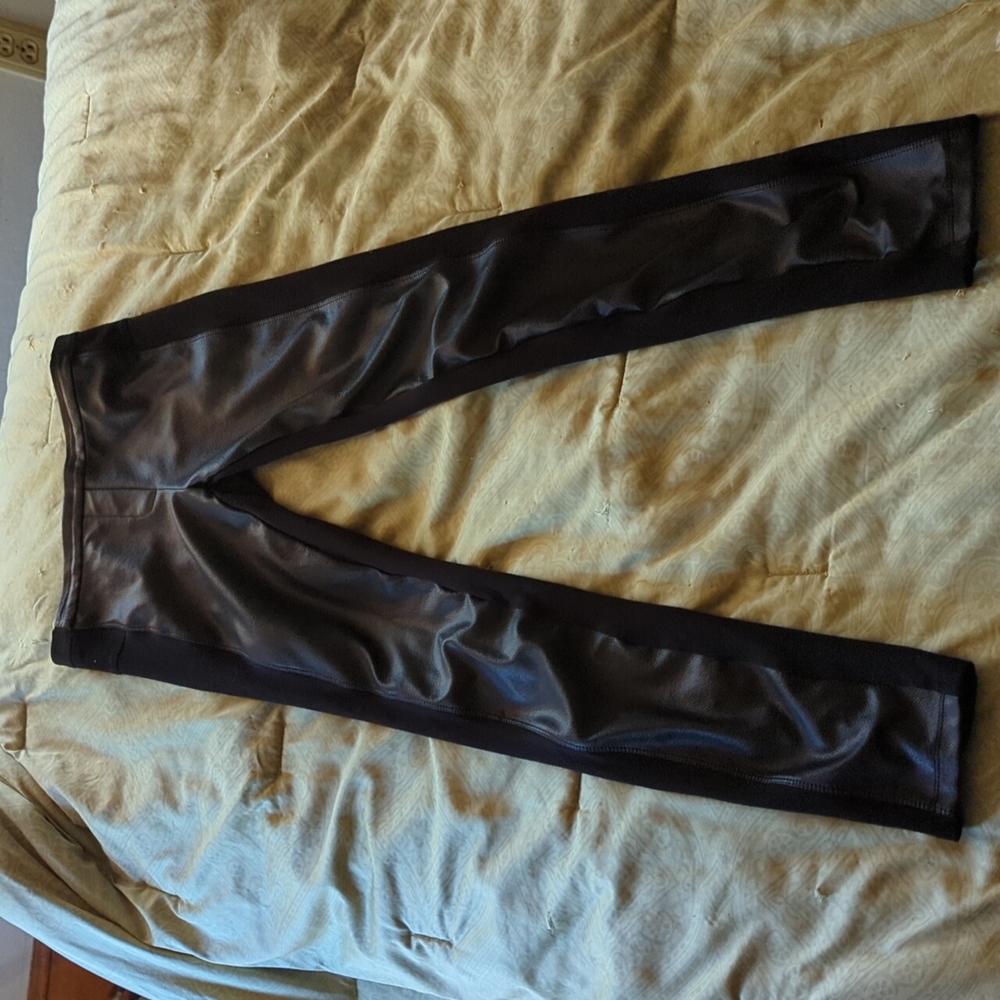BCBG faux leather leggings